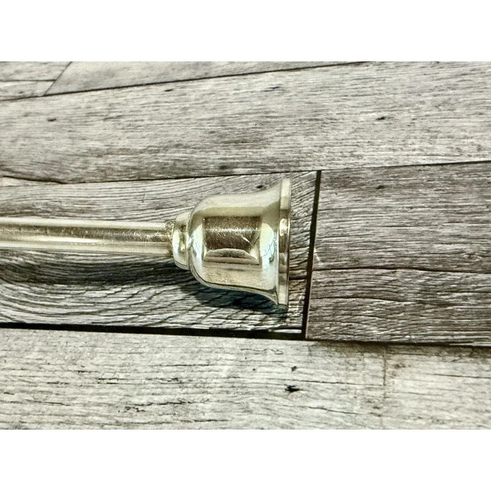 Vintage Silver Plated Candlestick Holders Set  2 Mid Century Modern Trumpet 12